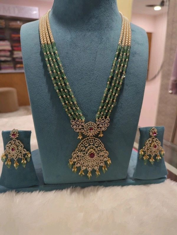 Diamond Copy Beads Set - Moss Green