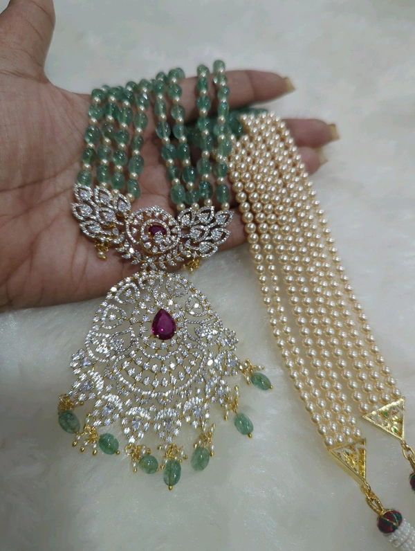 Diamond Copy Beads Set - Moss Green