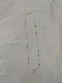 3069 Multi Colour C2 With Diamond Copy Pendent Set - Black