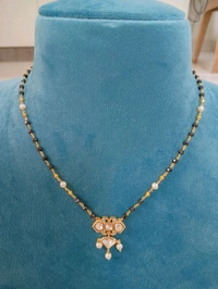 Real Pearls And Black Diamonds With Mossanite Locket - VZ
