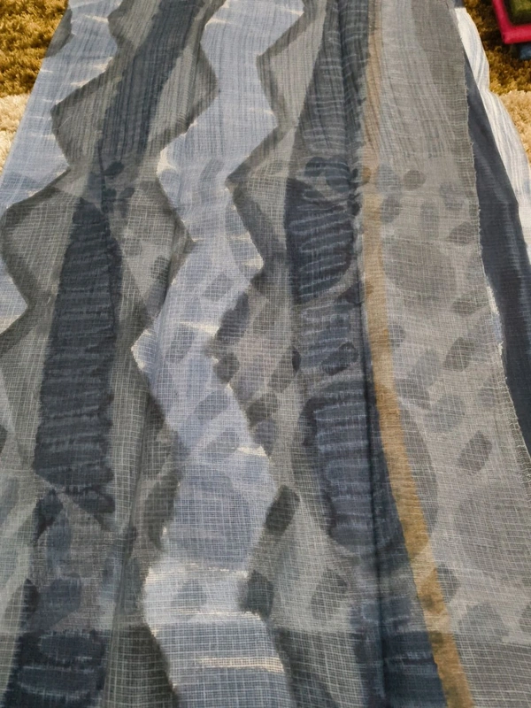 Pure Cotton Kota Block  - Navy Blue 1
