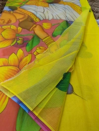 Pure Double Cotton Kota  - Gold
