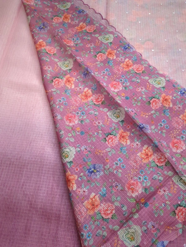 Silk Kota Mirror  - Fuchsia Pink
