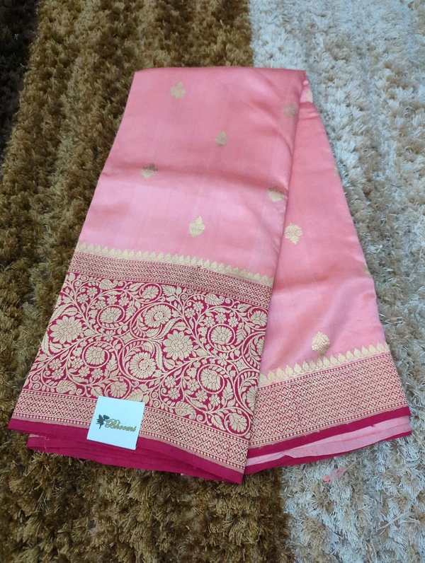Pure Handloom Raw mango Pattu  - Sundown