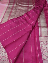 Pure Handloom Raw mango Pattu  - Sundown