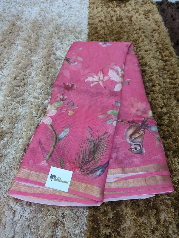 Pure Silk Kota Digital  - Wild Watermelon