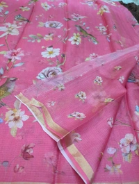Pure Silk Kota Digital  - Wild Watermelon
