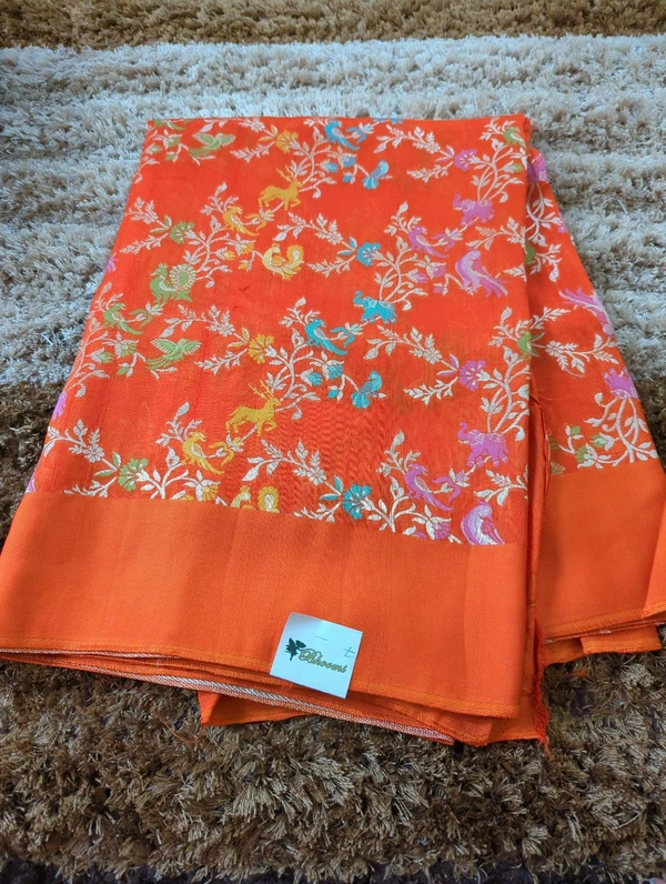Pure Tussar Georgette  - Blush Pink 7