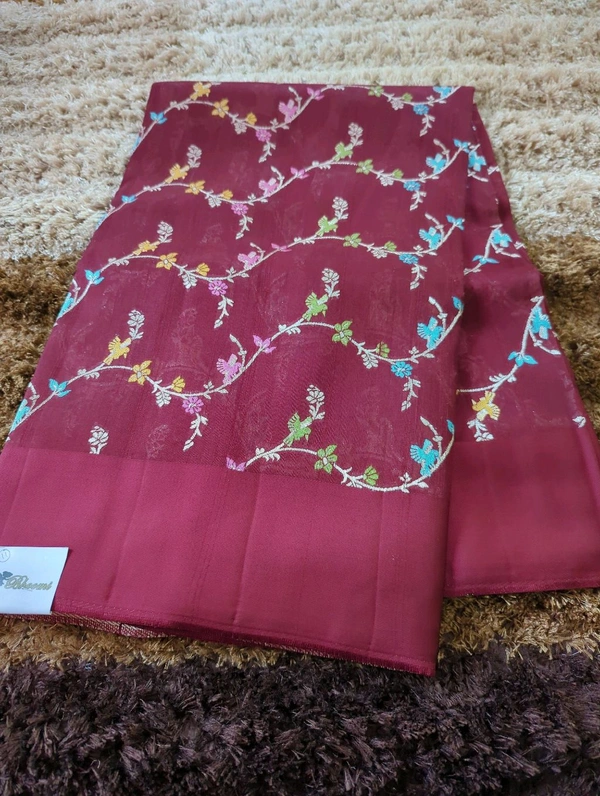 Pure Tussar Georgette  - Blush Pink 11