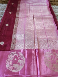 Pure Tusser Raw Mango  - Maroon