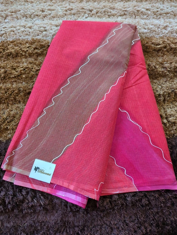 Pure Cotton Kota Block  - White 2