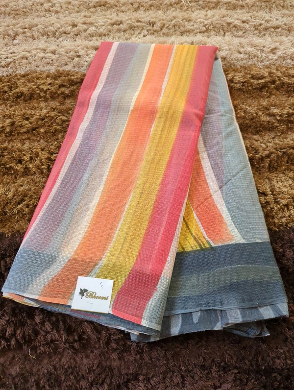 Pure Cotton Kota Block  - White 5