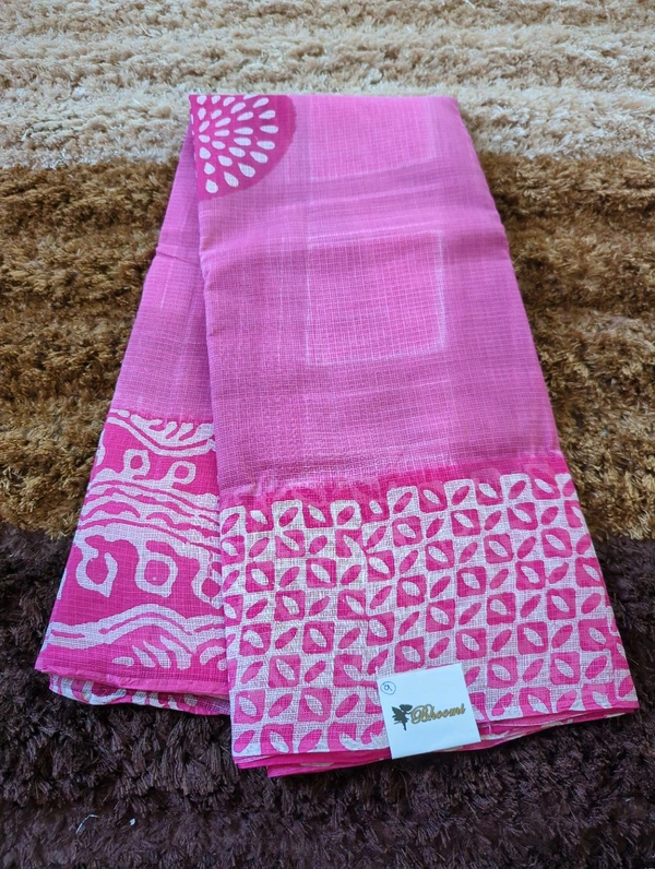Pure Cotton Kota Block  - White 9
