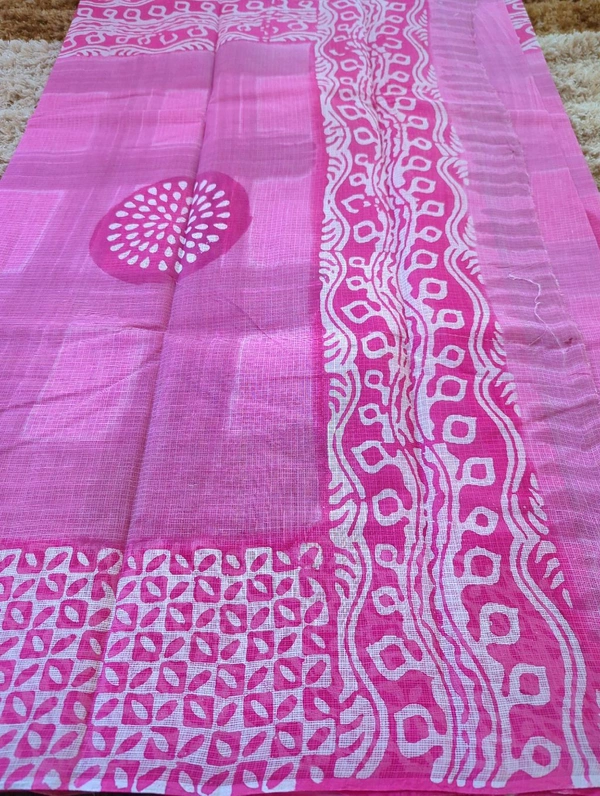 Pure Cotton Kota Block  - White 9