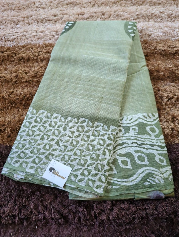 Pure Cotton Kota Block  - White 12