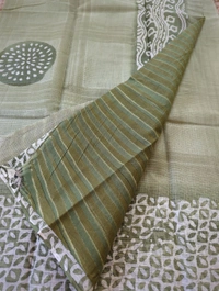 Pure Cotton Kota Block  - White 12
