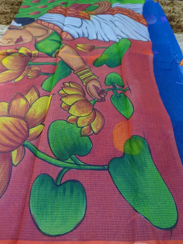 Pure Double Cotton Kota  - Blue