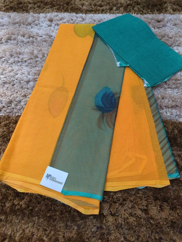 Pure Double Cotton Kota  - Web Orange