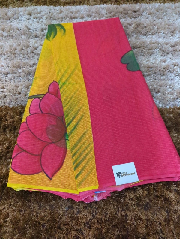 Pure Double Cotton Kota  - Wild Watermelon
