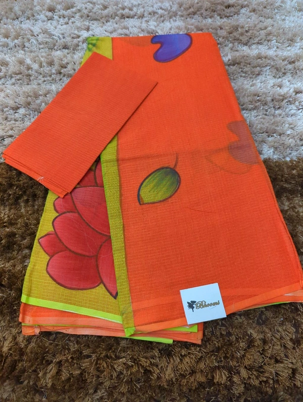 Pure Double Cotton Kota  - orange