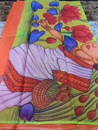 Pure Double Cotton Kota  - orange