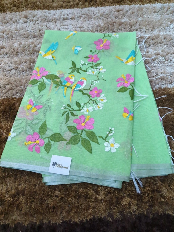 Kota Embroidery  - Mint Green