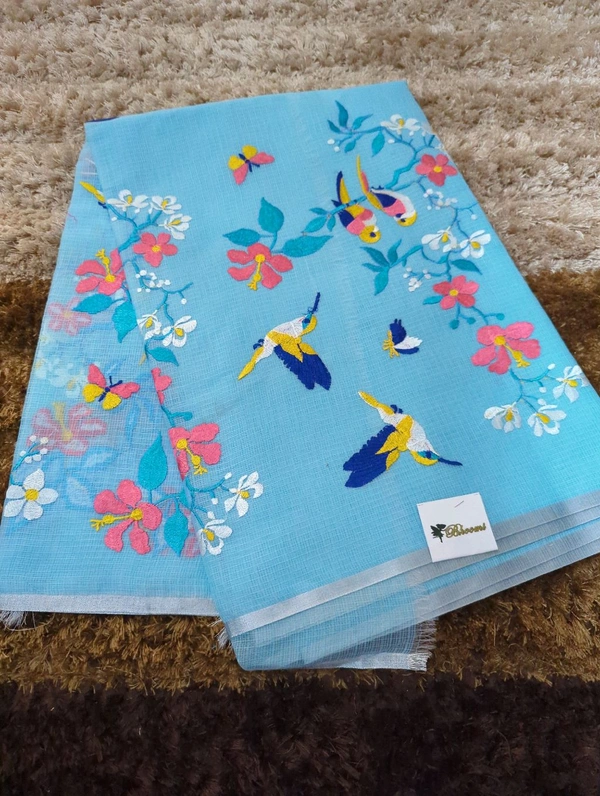 Kota Embroidery  - sky blue