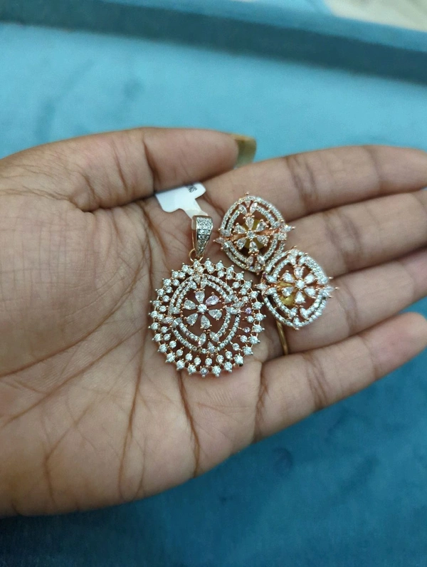 Rose Gold Polish Pendant Set  - Vz