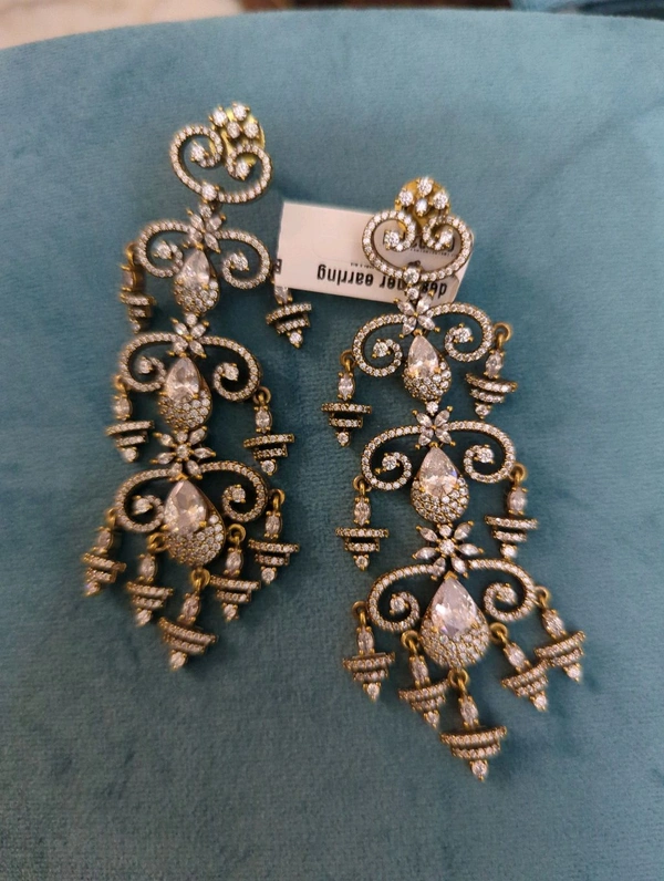 Designer Earrings  - Vz, White