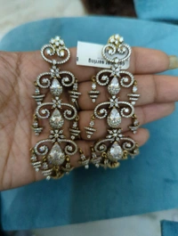 Designer Earrings  - Vz, White