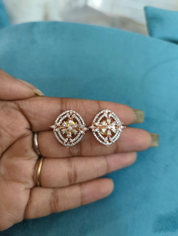 Rose Gold Copy Studs  - Vz