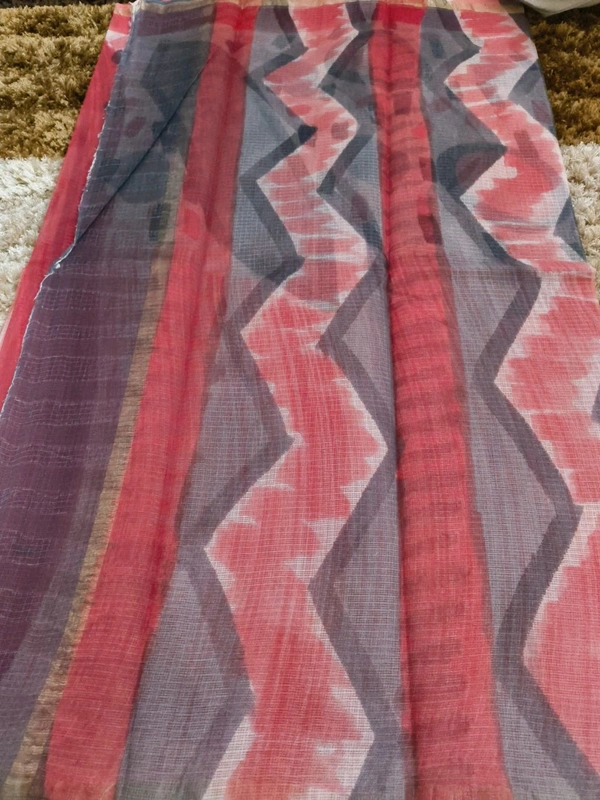 Pure Cotton Kota Block  - Red 3