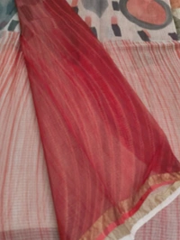 Pure Cotton Kota Block  - Red 3
