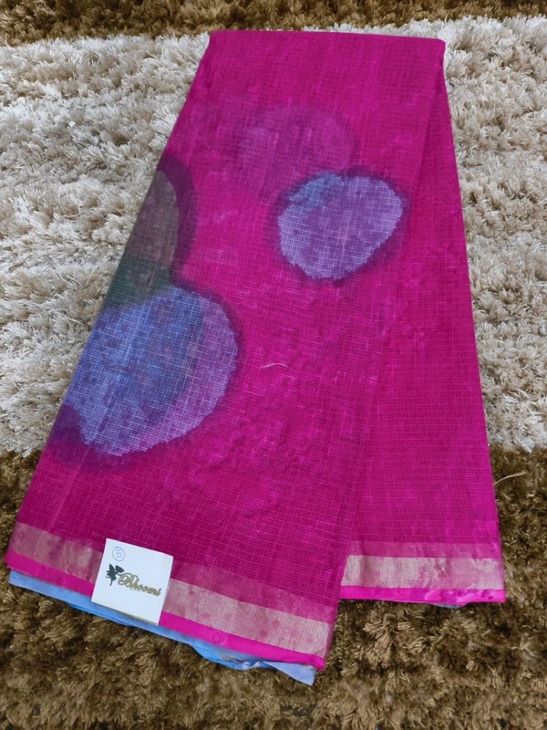 Pure Cotton Kota Block  - Pink 5
