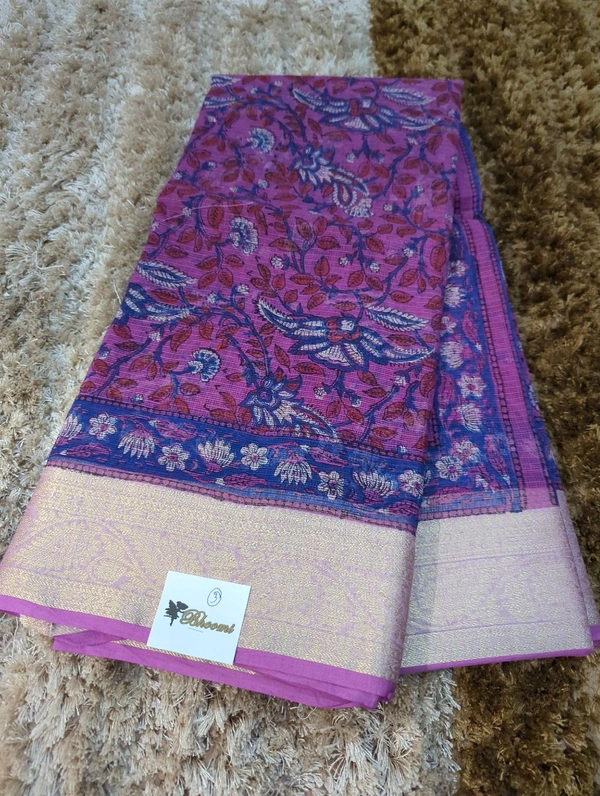 Pure Cotton Kota Block - Fuchsia Pink 3