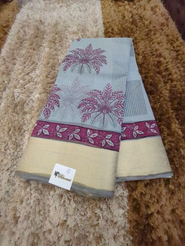 Pure Cotton Kota Block - Gray 9