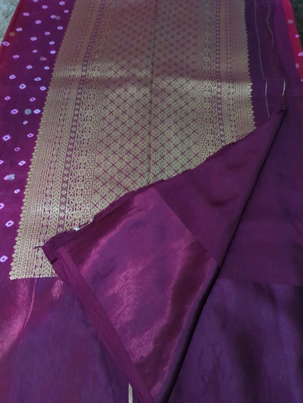 Pure Tusser RAW Mango  - Maroon
