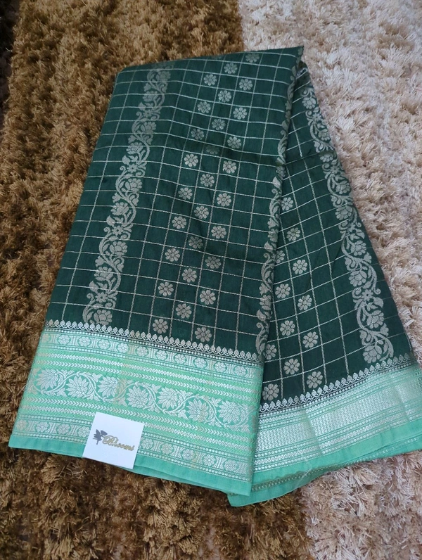 Raw Mango Checks - dark green