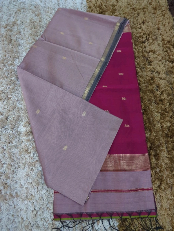 Pure Handloom Maheswari - Pink