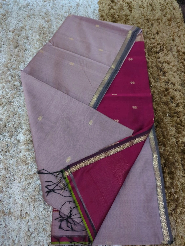Pure Handloom Maheswari - Pink