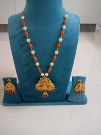 Real Coral With Hakshi Pendant  - HD, coral