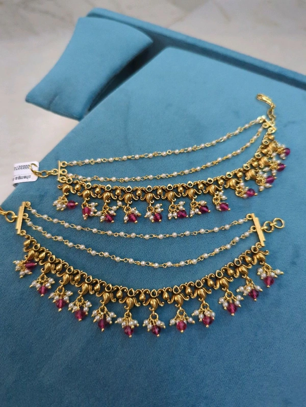 Chepa Swarelu Ear Chains - Vz, pink