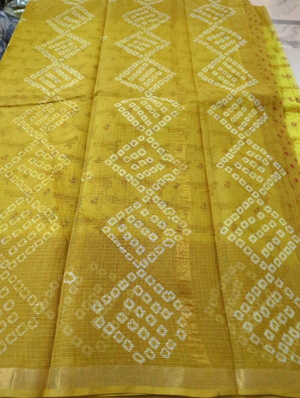 Pure Cotton Kota  - Yellow