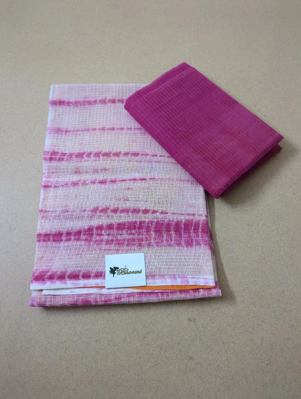 Pure Cotton Kota Block - Pink Flamingo