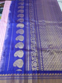 Pure Handloom Gadwal Pattu - Sundown