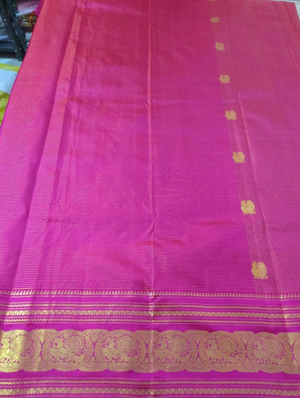 Pure Handloom Kanchi Aarani Pattu - pink