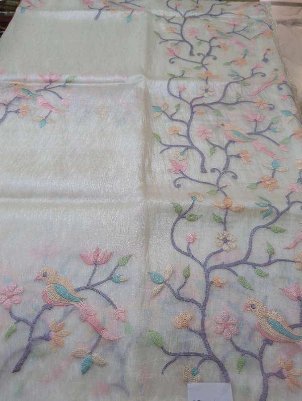 Soft Tissue  Embroidery  - Cream