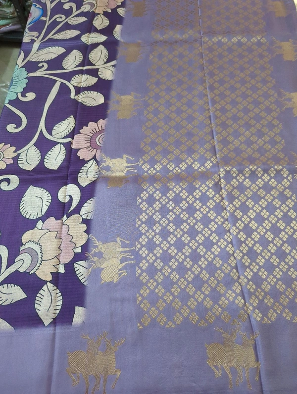 Soft Tusser Mushru - Electric Violet