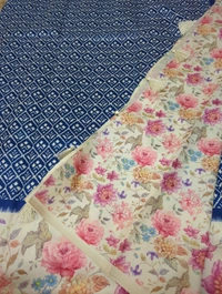 Soft Chiniya Printed - Navy Blue