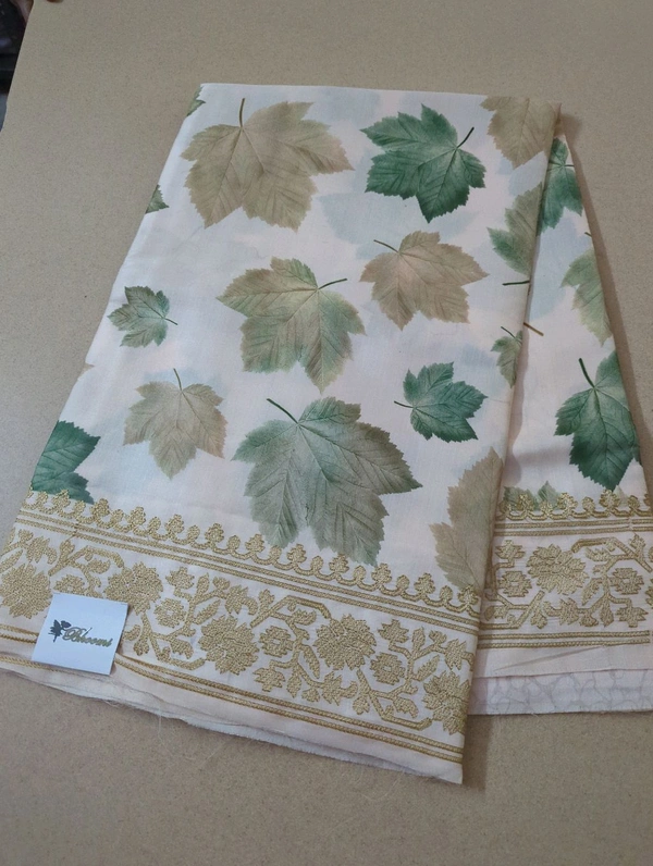 Soft Tusser Designer  - Papaya Whip